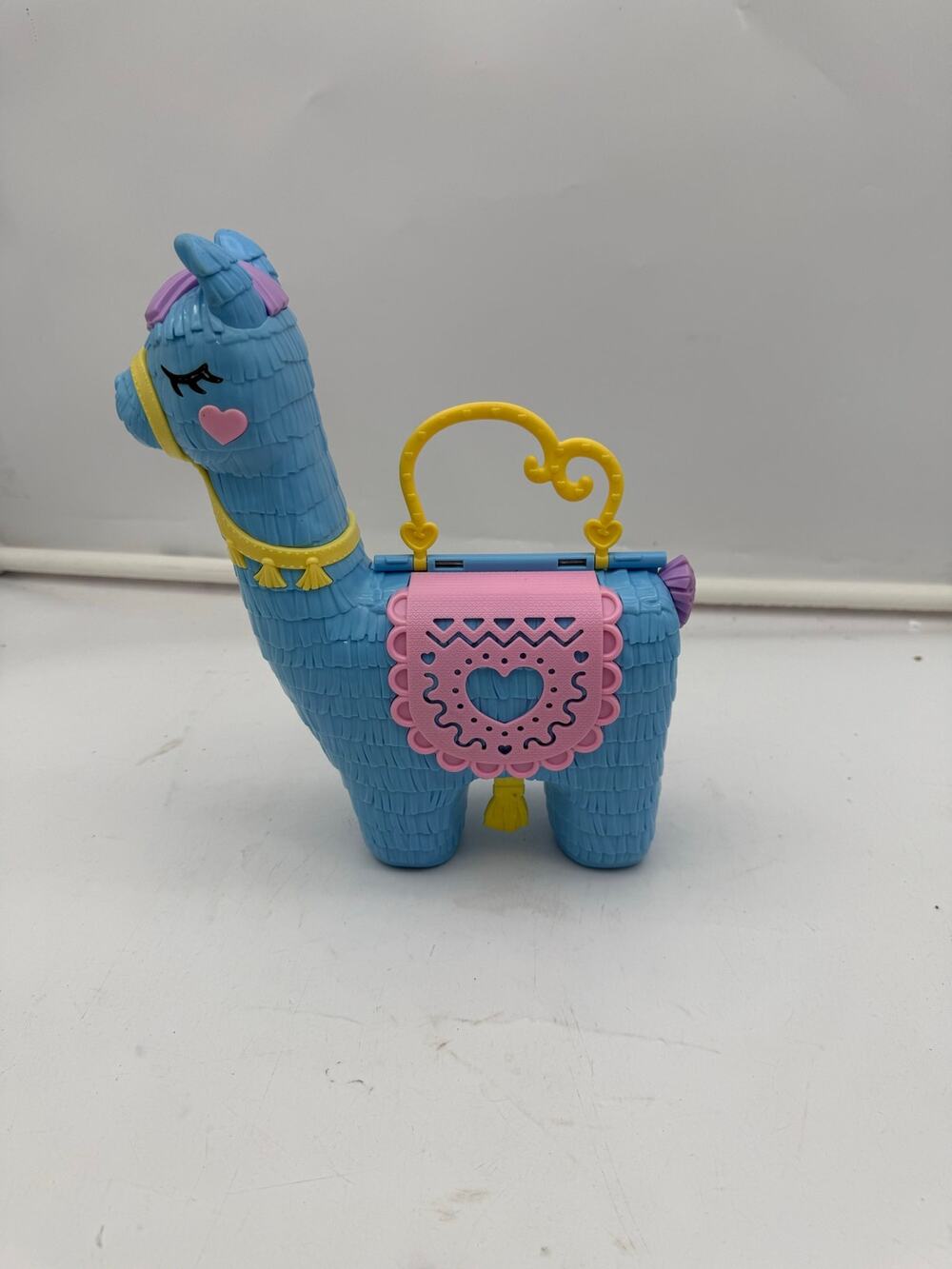Barbie Llama Purse Carry Case Storage Tote Blue Pink Handle